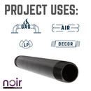 1 in. x 30 in. Prefinished Matte Black Pipe