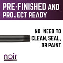 3/4 in. x 18 in. Prefinished Matte Black Pipe