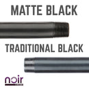 3/4 in. x 18 in. Prefinished Matte Black Pipe
