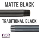 3/4 in. x 18 in. Prefinished Matte Black Pipe by PIPE DECOR