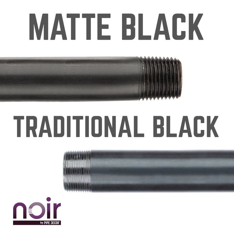3/4 in. x 18 in. Prefinished Matte Black Pipe