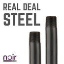 3/4 in. x 18 in. Prefinished Matte Black Pipe