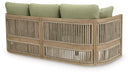 Serena Shores - Sofa With Cushion - Beige / Green by Unique Piece Furniture