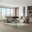 Nova Modern Style Sectional with Console, Wedge, and Bluetooth