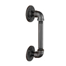 1/2 in. x 6 in. Noir Black Barn Door Handle - 10.5 in. L