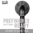 1/2 in. x 6 in. Noir Black Barn Door Handle - 10.5 in. L