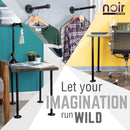 1/2 in. x 6 in. Noir Black Barn Door Handle - 10.5 in. L