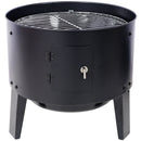 Portable Charcoal Smoker Grill For Outdoor Cooking - Black by HouseOfZazla