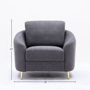 Yuina Linen Chair - Gray