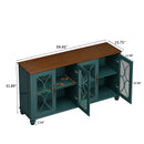 Elegant 4 Door Cabinet With Tempered Glass Doors by HouseOfZazla