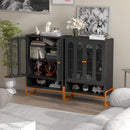 Modern Metal Shoe Cabinet With DoublebSided Doors And Adjustable Partitions