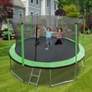15Ft Trampoline With Basketball Hoop Inflator And Ladder (Inner Safety Enclosure) by HouseOfZazla