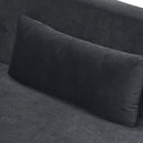 Black Velvet 2-Piece Sofa Set