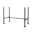 Noir Black H Desk by PIPE DECOR