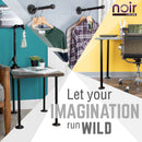 Noir Black H Desk by PIPE DECOR
