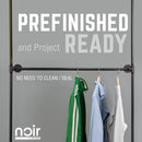 Noir Black Wall Mounted Double Hung Clothing Rack