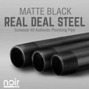 1/2 in. x 12 in. Noir Black Clothing Hanging Bracket Kit, 4 Pack