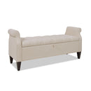 Jacqueline - Tufted Roll Arm Storage Bench by HouseOfZazla