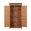 Outdoor Storage Shed With Vertical Tool Cabinet For Backyard by HouseOfZazla