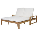 Outdoor Double Lounge Chair With 5 Position Adjustable Backrest