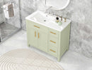 36" Bathroom Vanity with Sink Top, Cabinet with Two Doors and Three Drawers by HouseOfZazla