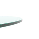 36" Round Tempered Glass Table Top Clear Glass 1 / 4" Thick Flat Polished Edge - Transparent by HouseOfZazla