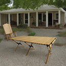 Multi-Function Wooden Foldable Portable Patio Dining Table, Indoor And Outdoor Universal - Natural by HouseOfZazla