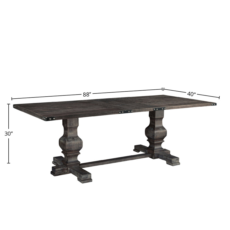 Manchester Dining Table, Charcoal