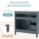 Bathroom Vanity With Sink, Freestanding Cabinet & Drawers by HouseOfZazla