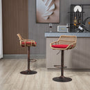 Modern Swivel Bar Stools Adjustable Counter Chairs With Footrest (Set of 2) by Unique Piece Furniture