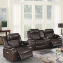 Power Motion Living Room Set With USB Port, Adjustable Headrest, Cup Holder by HouseOfZazla