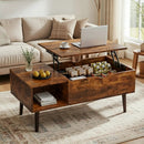 Lift Top Coffee Table with Storage, Wooden Living Room Center Table by 2Dropme