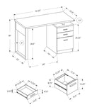 Computer Desk For Home Office Laptop, Left, Right Set - Up, Storage Drawers by Unique Piece Furniture