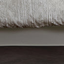 Turin 7 Piece White Crinkle Velvet Queen Comforter Ensemble