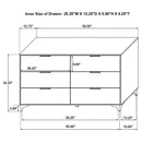 Karena - Rectangular 6 Drawer Dresser - White by HouseOfZazla