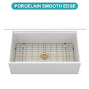 Workstation Single Bowl, Apron Front Kitchen Sink - White by HouseOfZazla