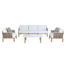 Vine - 4 Piece Outdoor Conversation Set - White by HouseOfZazla