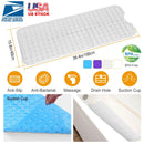 Bath Tub Mat Non-Slip Shower Mat BPA-Free Massage Anti-Bacterial with Suction Cups Washable for Bathroom Kitchen Pool