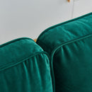 70" Modern button tufted sofa with 2 throw pillows for living room,Emerald