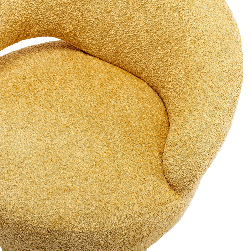 360 Degree Swivel Cuddle Barrel Accent Chairs, Round Armchairs with Wide Upholstered, Fluffy Fabric Chair for Living Room, Bedroom, Office, Waiting Rooms
