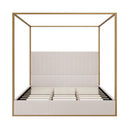Luxury Canopy Bed With Upholstered Headboard