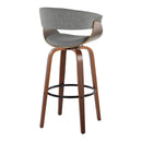 Vintage Mod - Mid Century Modern Fixed Height Barstool With Swivel & Round Footrest (Set of 2) by HouseOfZazla