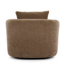 360° Swivel Barrel Sofa Chair With Throw Pillow, Upholstered Accent Chair by HouseOfZazla