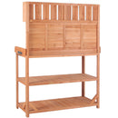TOPMAX 65' Large Wooden Farmhouse Rustic Outdoor Potting Bench Table