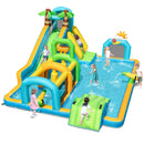 Inflatable Water Slide Tropical Theme Dual Slide Aqua Park Blower Excluded by LJGDeals