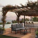 Patio Furniture Set with Coffee Table and Cushions for Backyard by HouseOfZazla