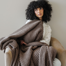 WAFFLE KNIT THROW BLANKETS