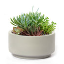 8.75 inch Smooth Gray Fiberstone Ceramic Pot
