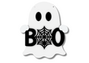 Unfinished Wood Ghost Holding Boo Door Sign Kit | Wood Craft Cutouts | 1/4" Thick |