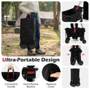 38 Inch 400 LBS Heavy-Duty Collapsible Wagon Cart with Adjustable Handle for Camping Garden-Black by LJGDeals
